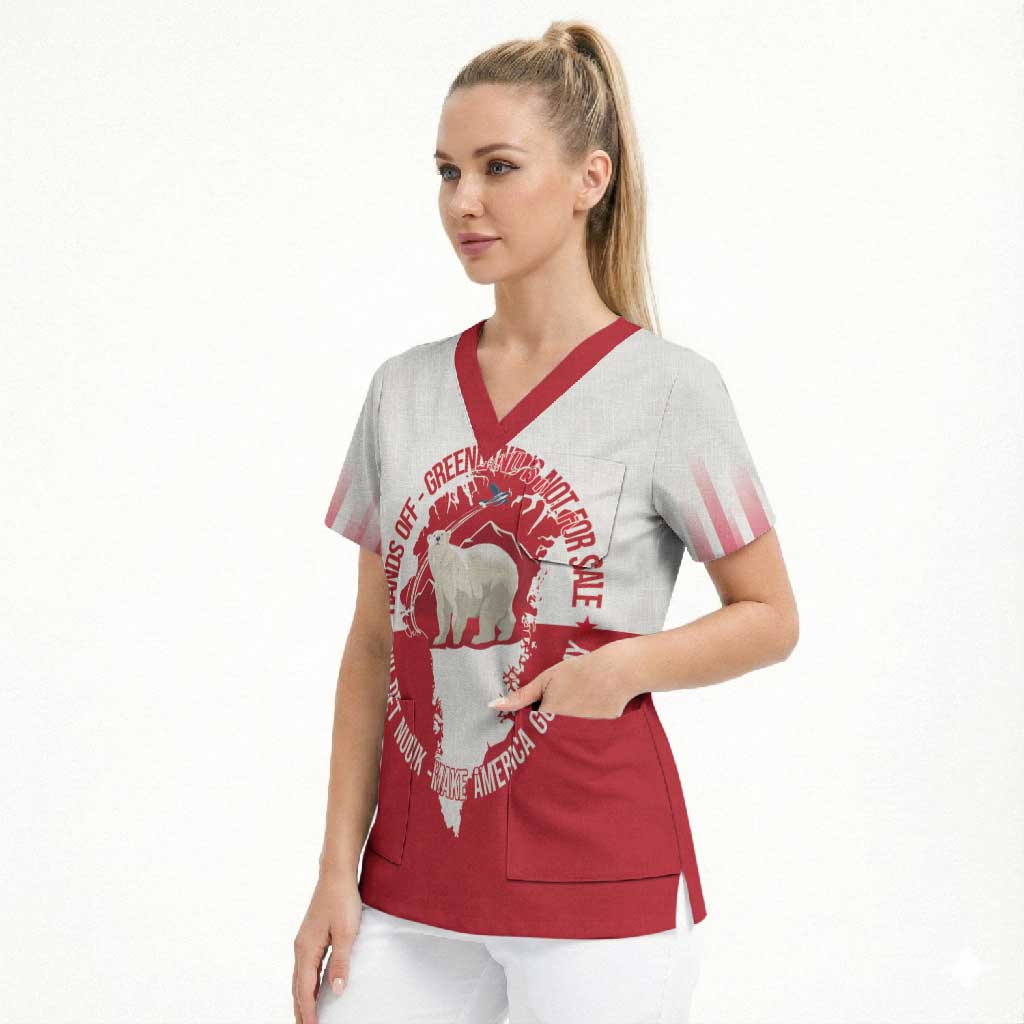 Nu Det Nuuk Greenland Not For Sale Scrub Top
