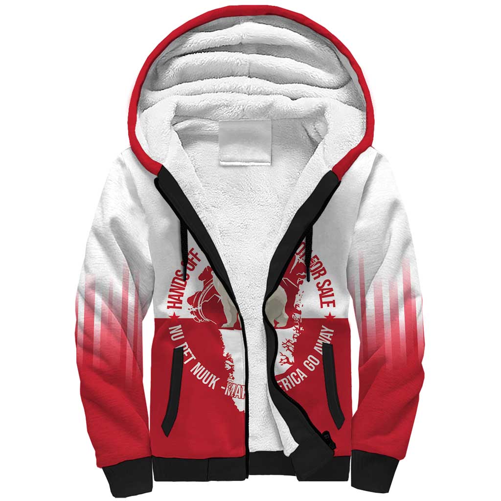 Nu Det Nuuk Greenland Not For Sale Sherpa Hoodie