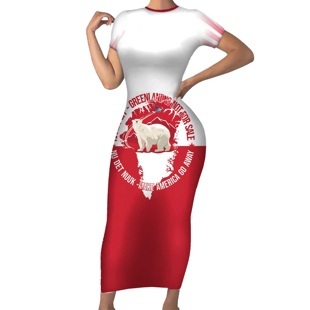 Nu Det Nuuk Greenland Not For Sale Short Sleeve Bodycon Dress