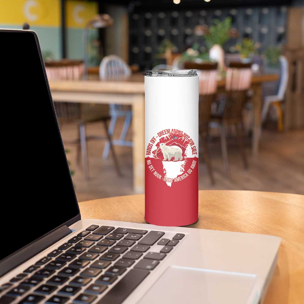 Nu Det Nuuk Greenland Not For Sale Skinny Tumbler