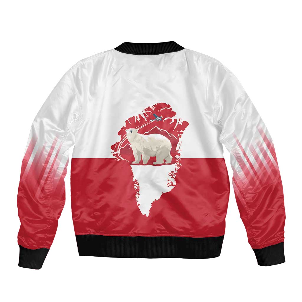 Nu Det Nuuk Greenland Not For Sale Sleeve Zip Bomber Jacket