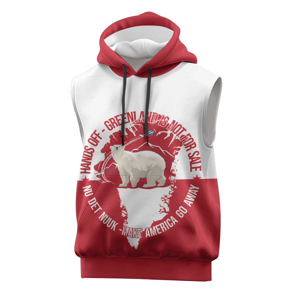Nu Det Nuuk Greenland Not For Sale Sleeveless Hoodie