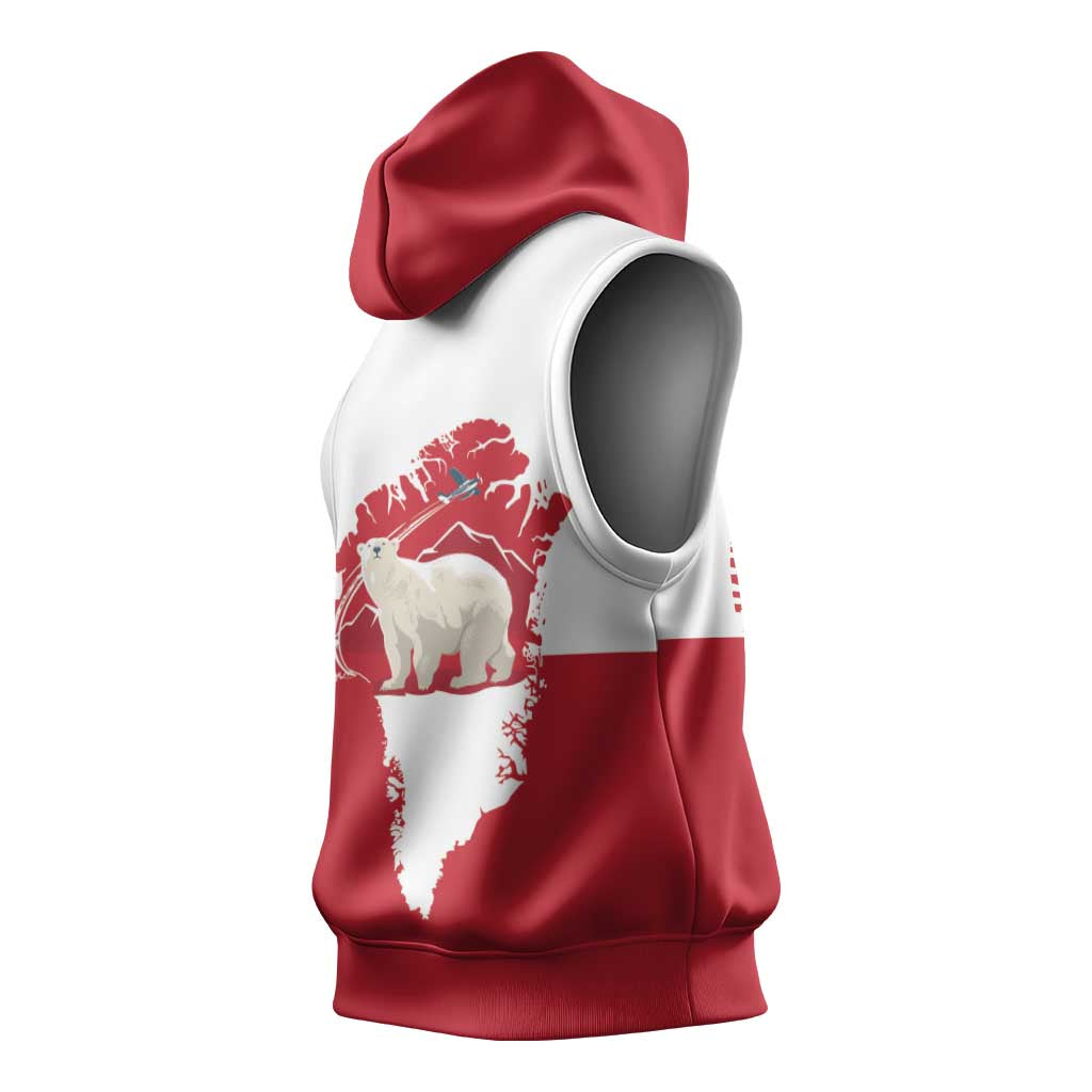 Nu Det Nuuk Greenland Not For Sale Sleeveless Hoodie