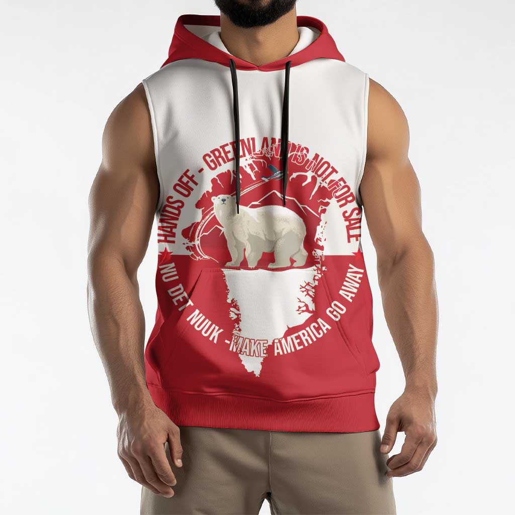 Nu Det Nuuk Greenland Not For Sale Sleeveless Hoodie