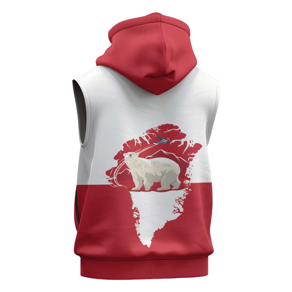 Nu Det Nuuk Greenland Not For Sale Sleeveless Zip Hoodie