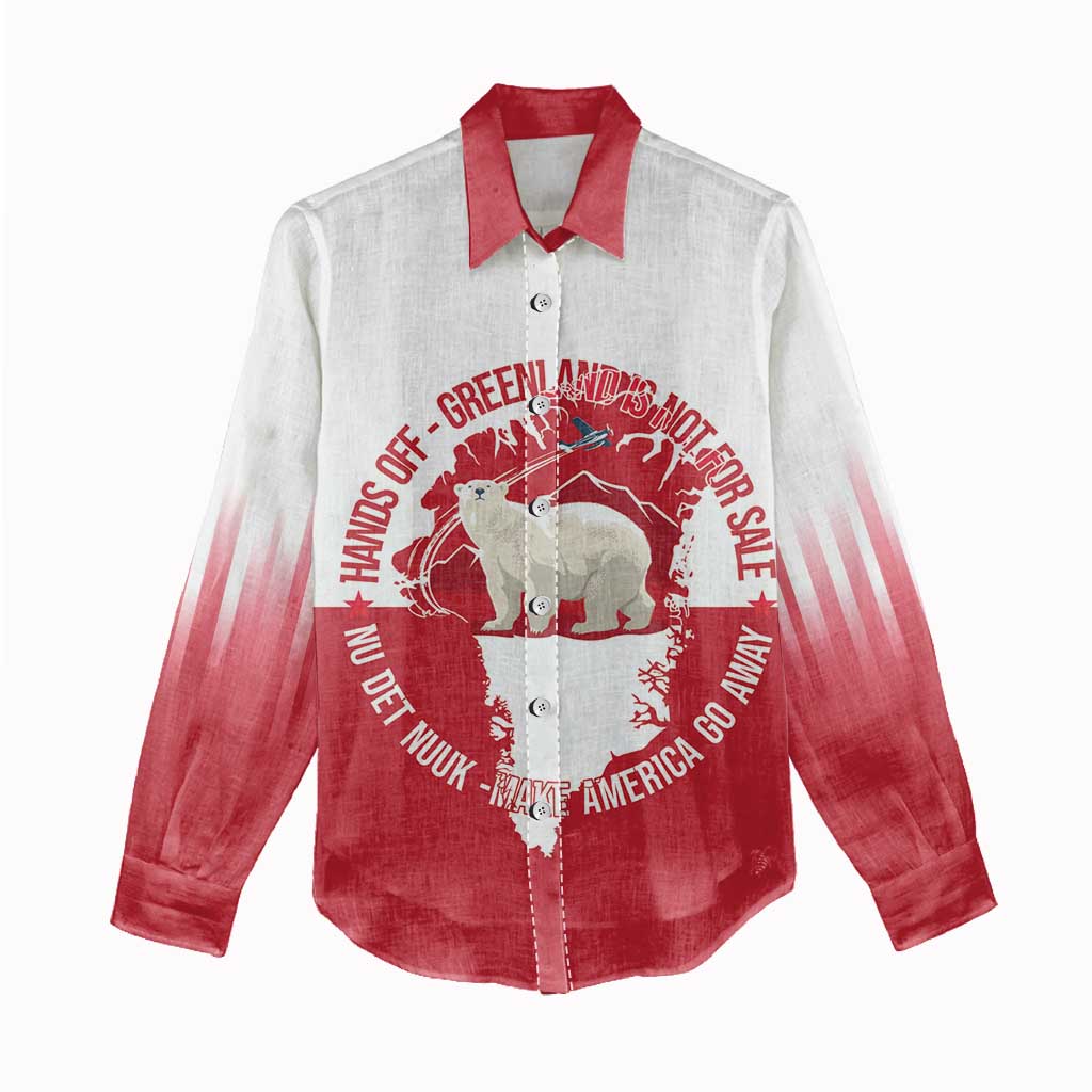 Nu Det Nuuk Greenland Not For Sale Women Casual Shirt
