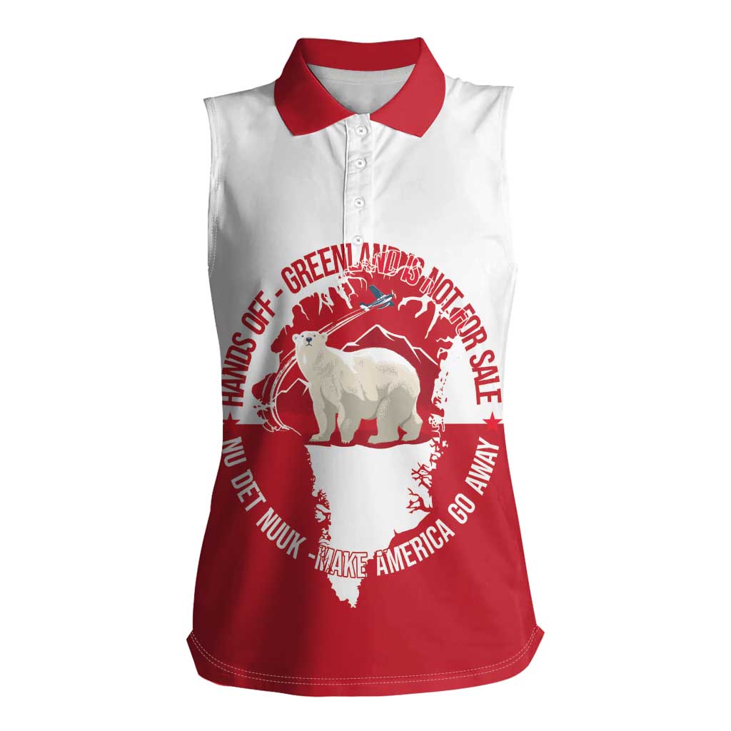 Nu Det Nuuk Greenland Not For Sale Women Sleeveless Polo Shirt