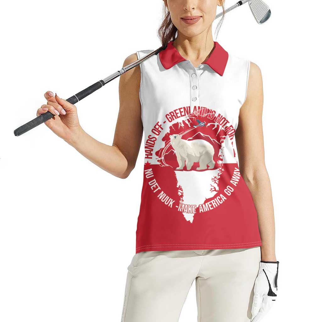 Nu Det Nuuk Greenland Not For Sale Women Sleeveless Polo Shirt