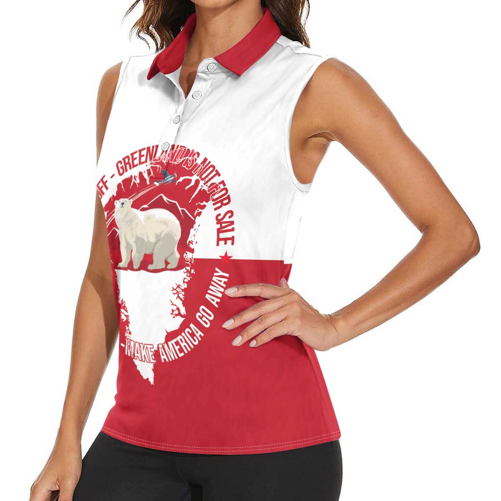Nu Det Nuuk Greenland Not For Sale Women Sleeveless Polo Shirt