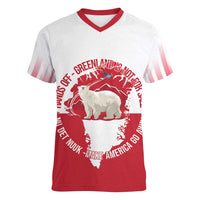 Nu Det Nuuk Greenland Not For Sale Women V-Neck T-Shirt