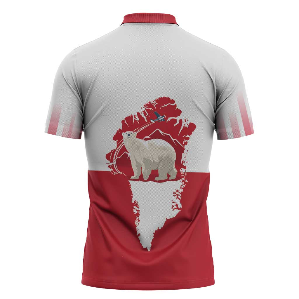 Nu Det Nuuk Greenland Not For Sale Zipper Polo Shirt