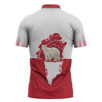 Nu Det Nuuk Greenland Not For Sale Zipper Polo Shirt