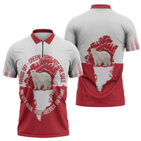 Nu Det Nuuk Greenland Not For Sale Zipper Polo Shirt