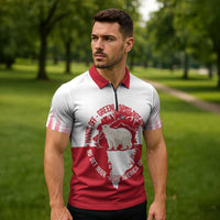 Nu Det Nuuk Greenland Not For Sale Zipper Polo Shirt