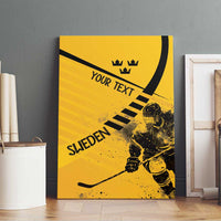 Sweden Ice Hockey Personalized Canvas Wall Art Tre Kronor - GO Sweden