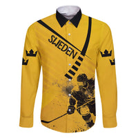 Sweden Ice Hockey Personalized Family Matching Short Sleeve Bodycon Dress and Hawaiian Shirt Tre Kronor - GO Sweden