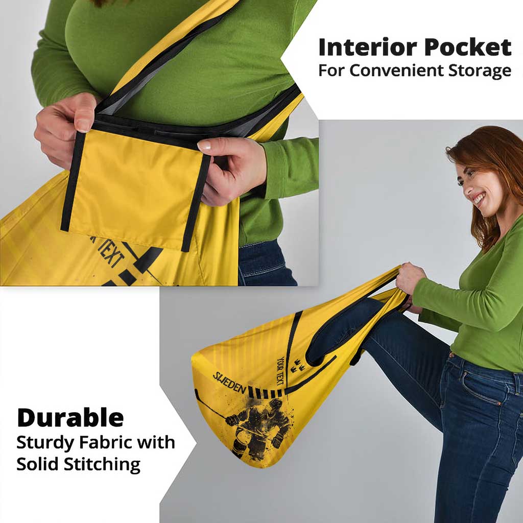 Sweden Ice Hockey Personalized Grocery Bag Tre Kronor - GO Sweden