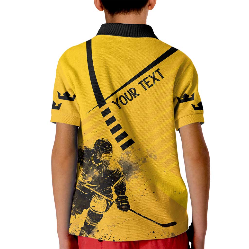 Sweden Ice Hockey Personalized Kid Polo Shirt Tre Kronor - GO Sweden