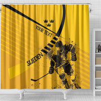 Sweden Ice Hockey Personalized Shower Curtain Tre Kronor - GO Sweden