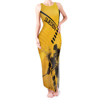 Sweden Ice Hockey Personalized Tank Maxi Dress Tre Kronor - GO Sweden