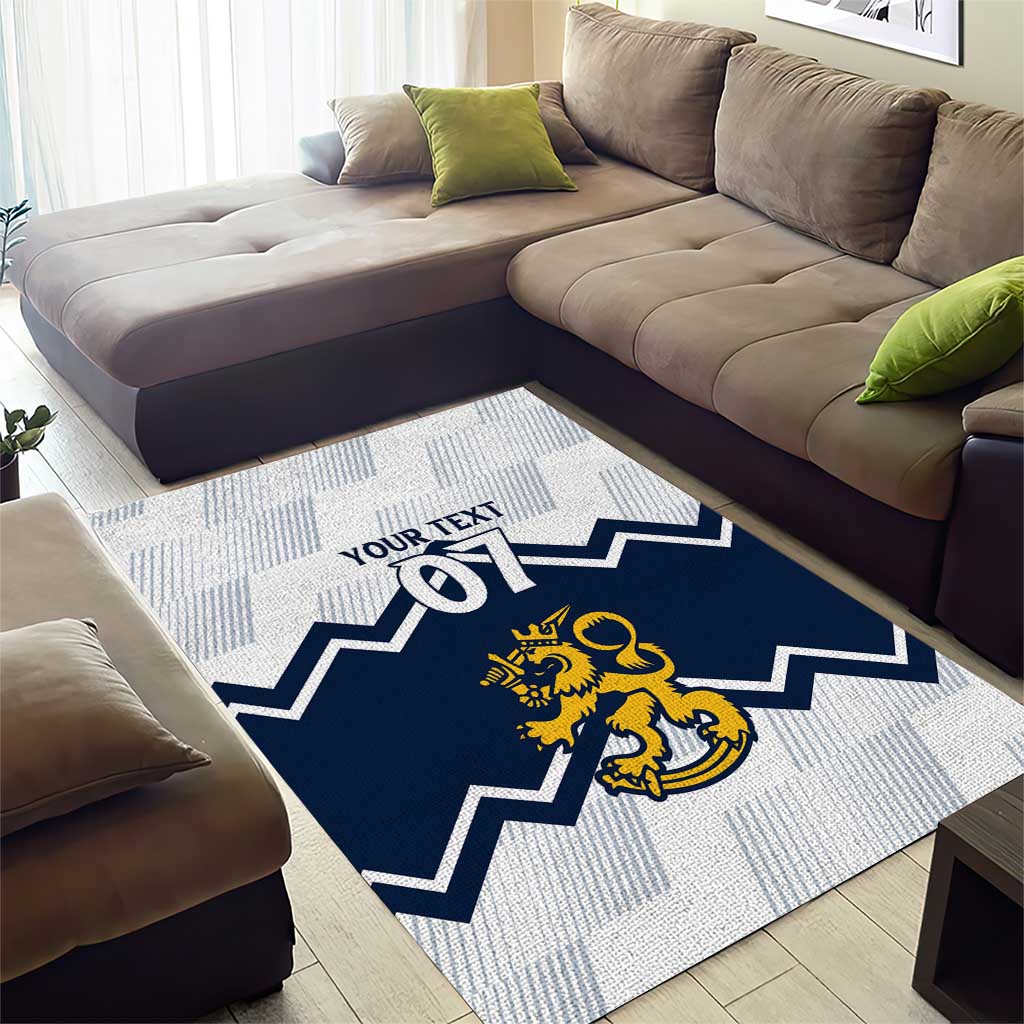 Suomi Ice Hockey Custom Area Rug Scandinavian Mountains Inspired