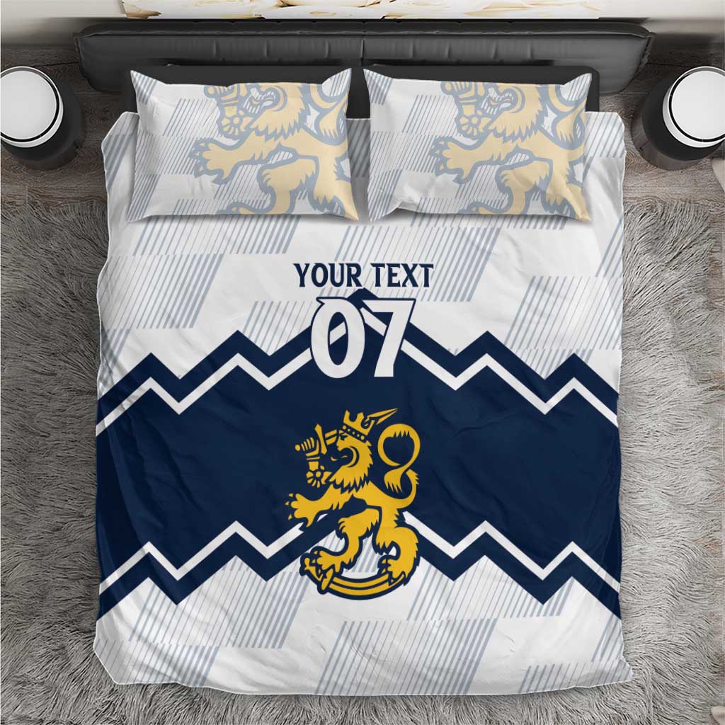 Suomi Ice Hockey Custom Bedding Set Scandinavian Mountains Inspired