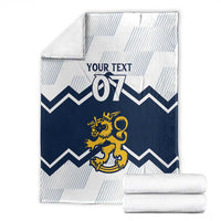 Suomi Ice Hockey Custom Blanket Scandinavian Mountains Inspired