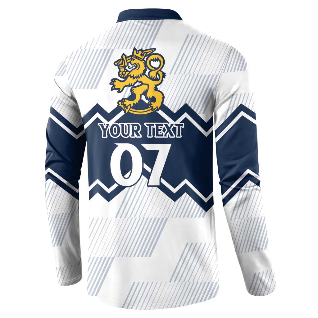 Suomi Ice Hockey Custom Button Sweatshirt Scandinavian Mountains Inspired