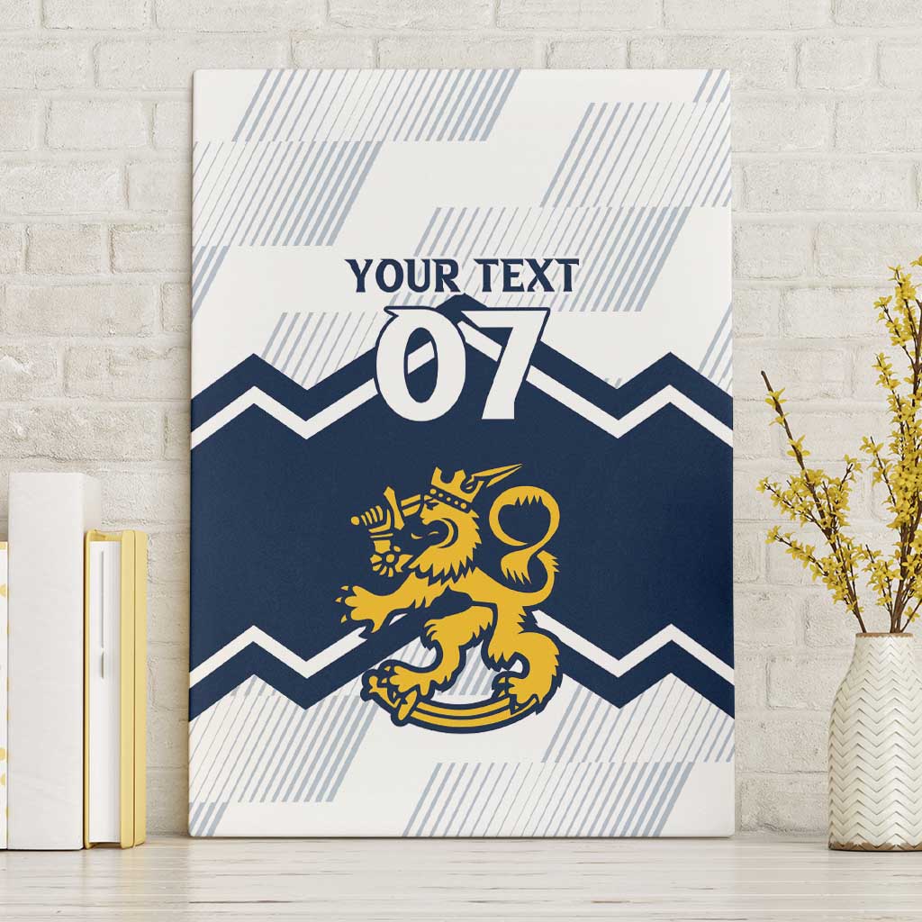 Suomi Ice Hockey Custom Canvas Wall Art Scandinavian Mountains Inspired