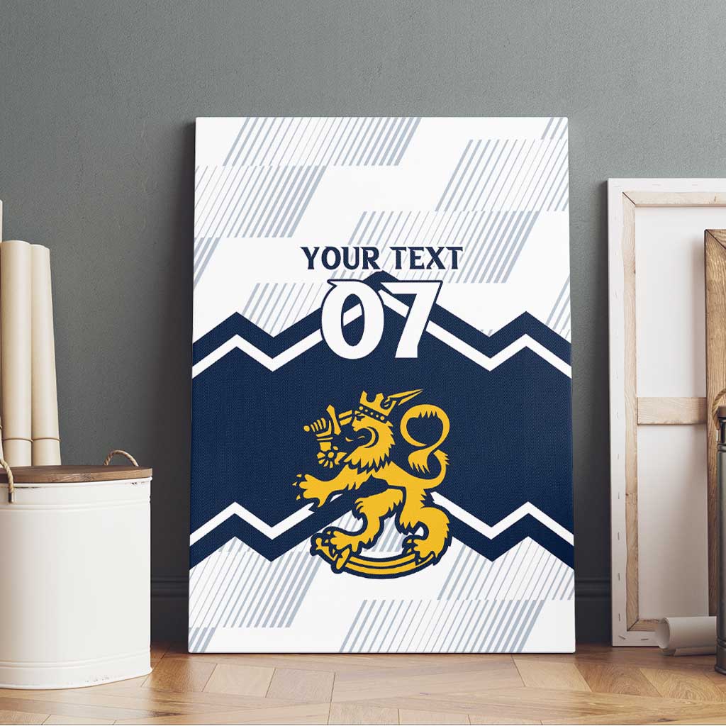 Suomi Ice Hockey Custom Canvas Wall Art Scandinavian Mountains Inspired