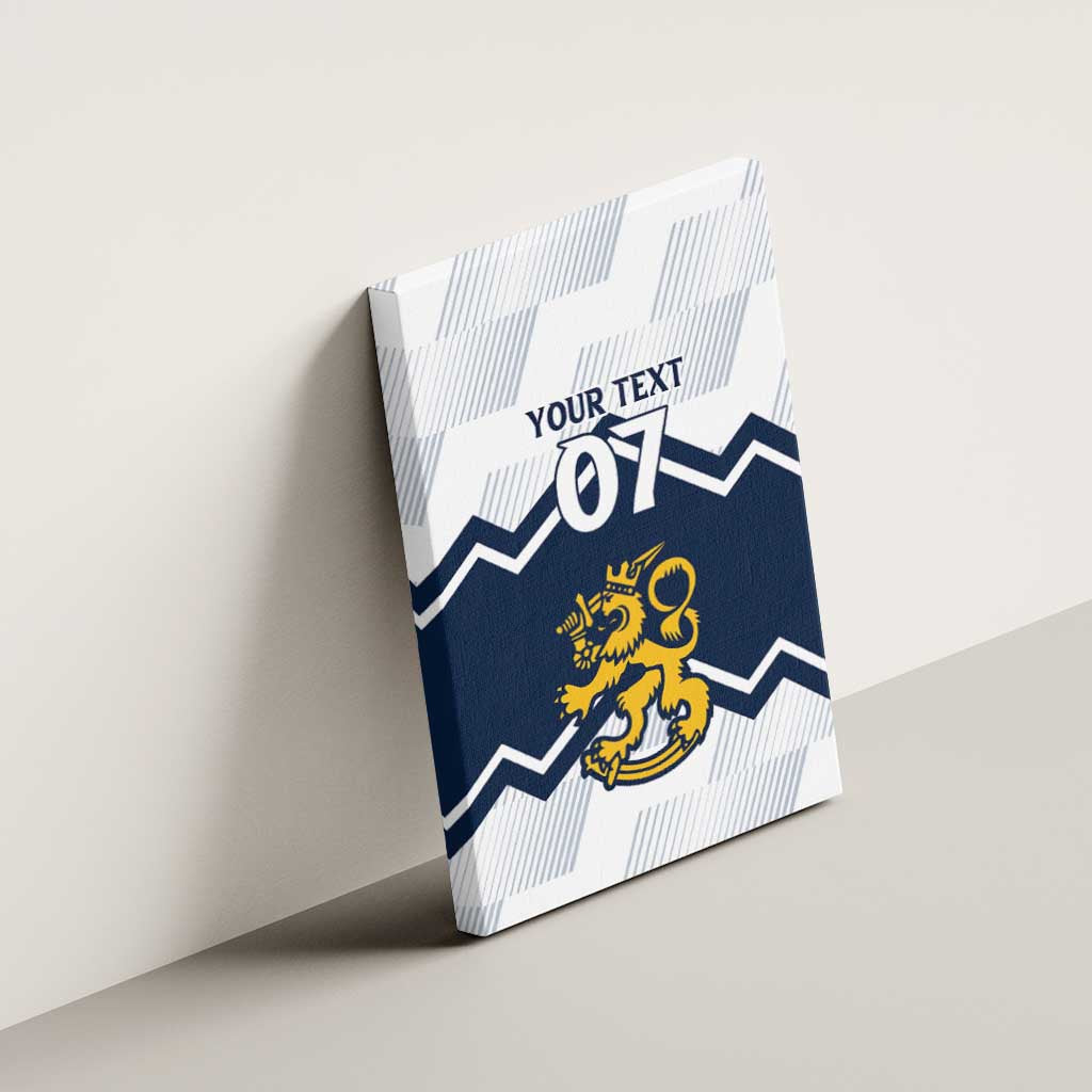 Suomi Ice Hockey Custom Canvas Wall Art Scandinavian Mountains Inspired