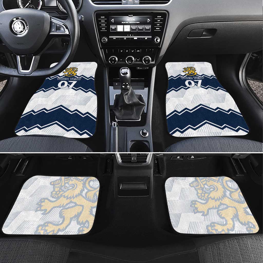 Suomi Ice Hockey Custom Car Mats Scandinavian Mountains Inspired