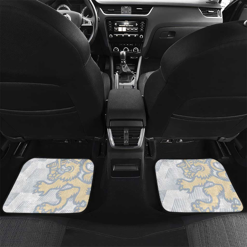 Suomi Ice Hockey Custom Car Mats Scandinavian Mountains Inspired