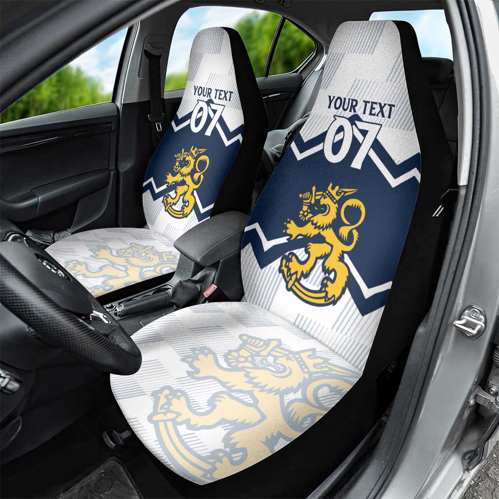 Suomi Ice Hockey Custom Car Seat Cover Scandinavian Mountains Inspired