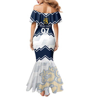 Suomi Ice Hockey Custom Family Matching Mermaid Dress and Hawaiian Shirt Scandinavian Mountains Inspired