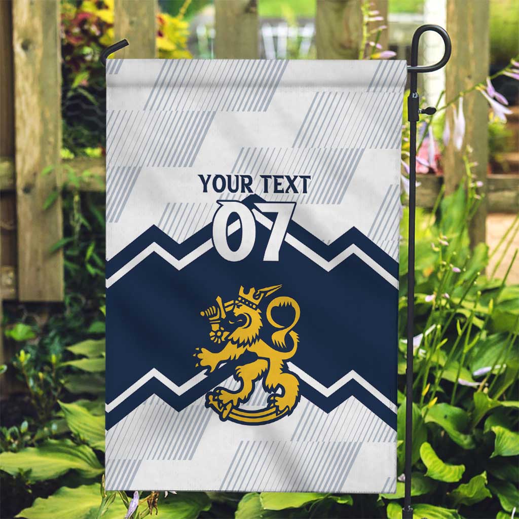 Suomi Ice Hockey Custom Garden Flag Scandinavian Mountains Inspired