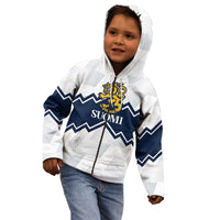 Suomi Ice Hockey Custom Kid Hoodie Scandinavian Mountains Inspired