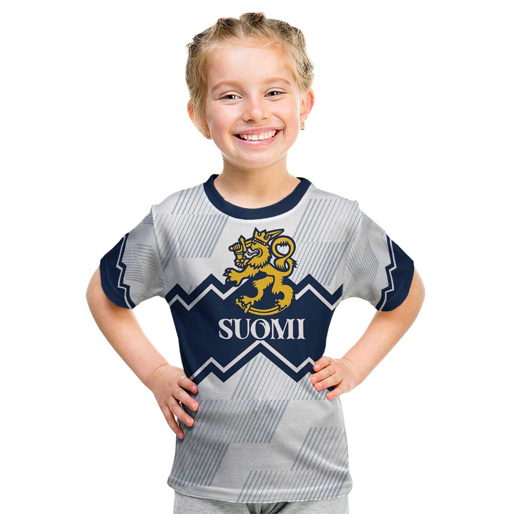 Suomi Ice Hockey Custom Kid T Shirt Scandinavian Mountains Inspired