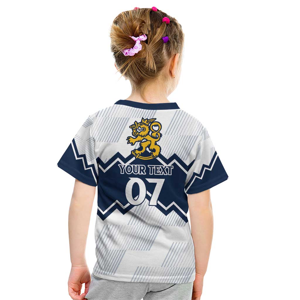 Suomi Ice Hockey Custom Kid T Shirt Scandinavian Mountains Inspired