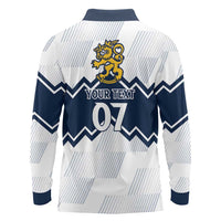 Suomi Ice Hockey Custom Long Sleeve Polo Shirt Scandinavian Mountains Inspired