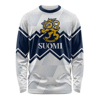Suomi Ice Hockey Custom Long Sleeve Shirt Scandinavian Mountains Inspired