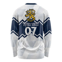 Suomi Ice Hockey Custom Long Sleeve Shirt Scandinavian Mountains Inspired