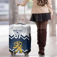 Suomi Ice Hockey Custom Luggage Cover Scandinavian Mountains Inspired