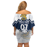 Suomi Ice Hockey Custom Off Shoulder Short Dress Scandinavian Mountains Inspired