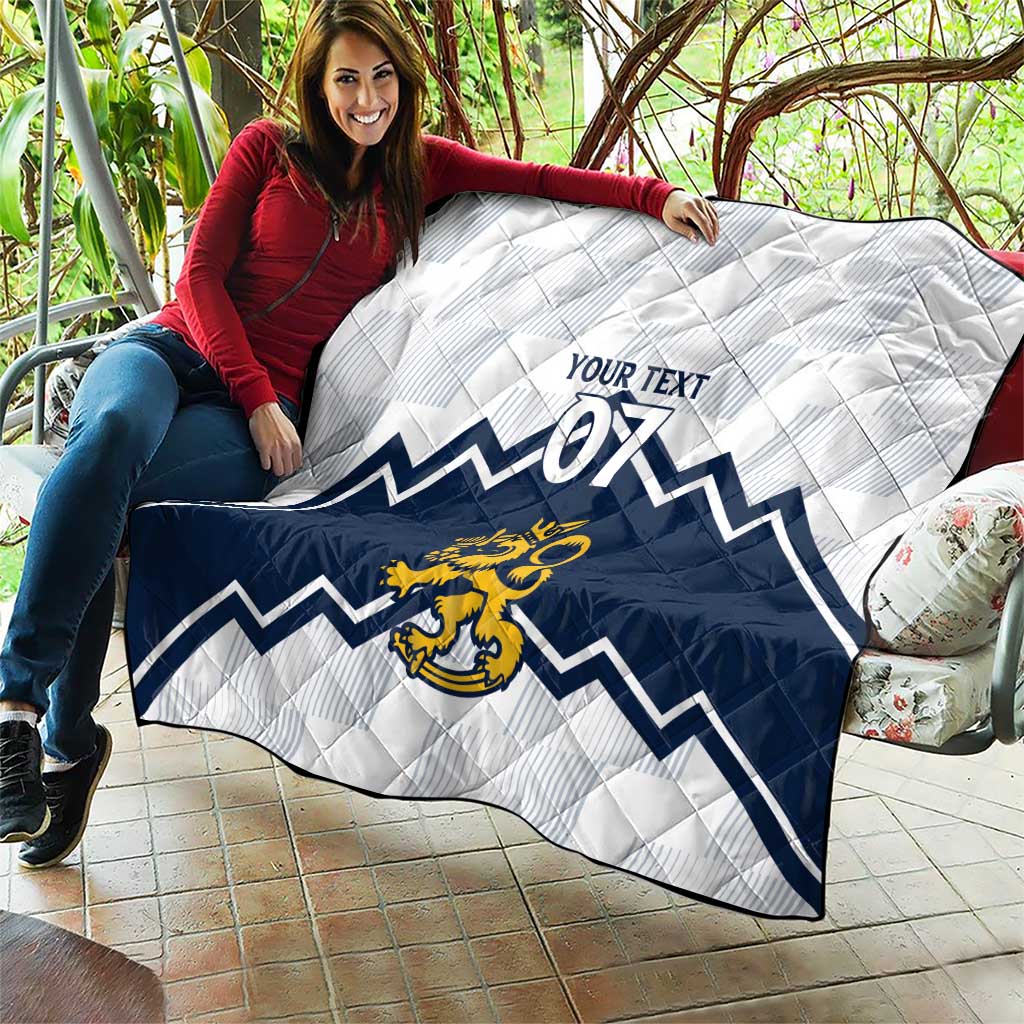 Suomi Ice Hockey Custom Quilt Scandinavian Mountains Inspired