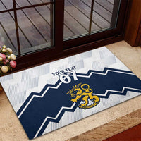 Suomi Ice Hockey Custom Rubber Doormat Scandinavian Mountains Inspired