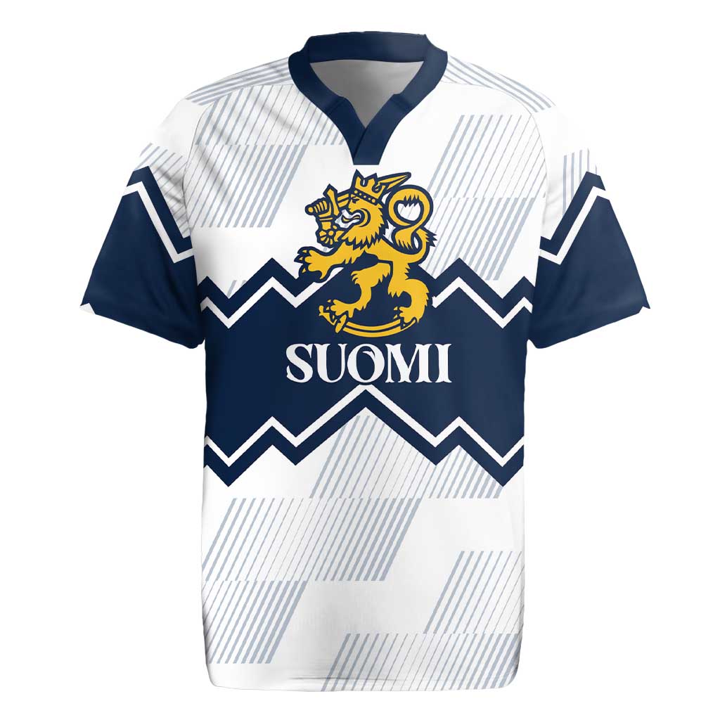 Suomi Ice Hockey Custom Rugby Jersey Scandinavian Mountains Inspired