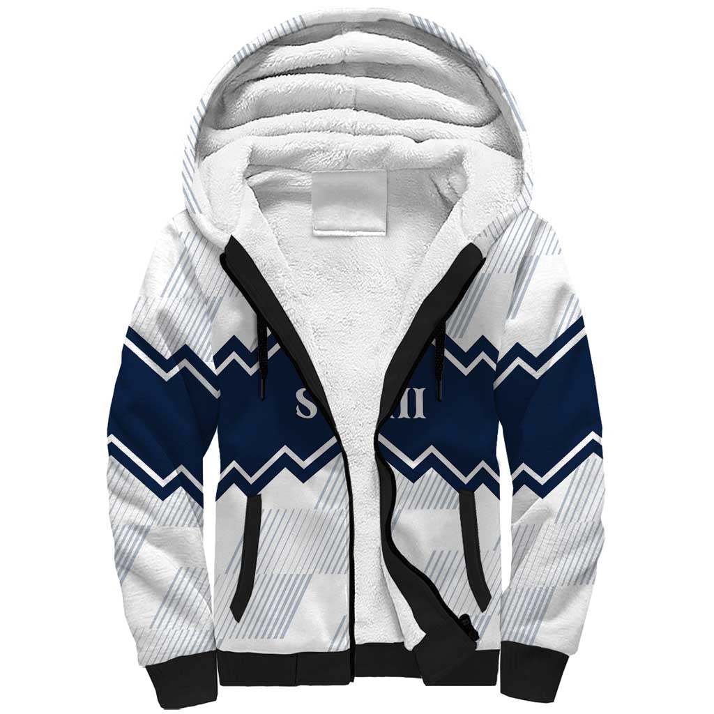 Suomi Ice Hockey Custom Sherpa Hoodie Scandinavian Mountains Inspired