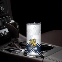 Suomi Ice Hockey Custom Skinny Tumbler Scandinavian Mountains Inspired