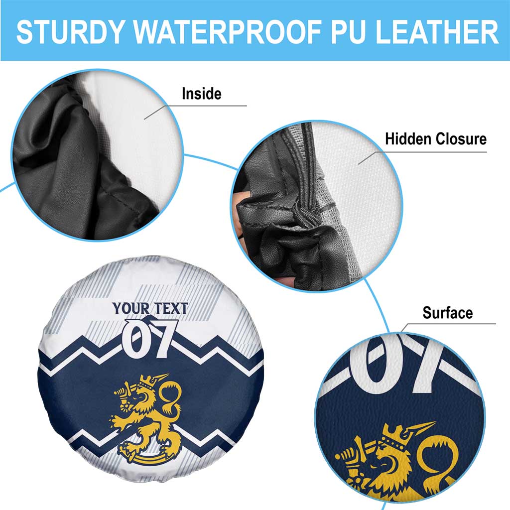Suomi Ice Hockey Custom Spare Tire Cover Scandinavian Mountains Inspired